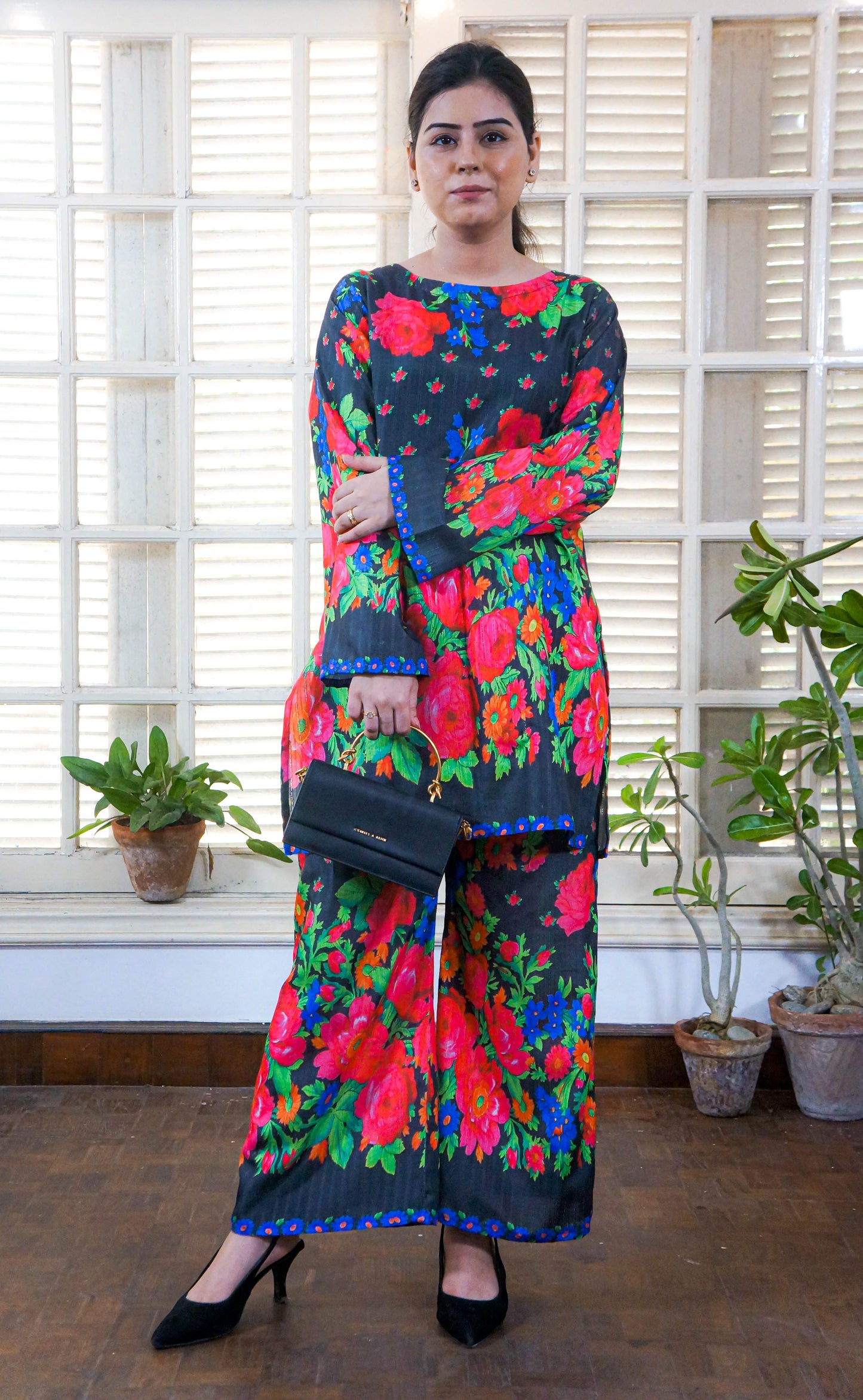 Midnight Bloom Coord Set