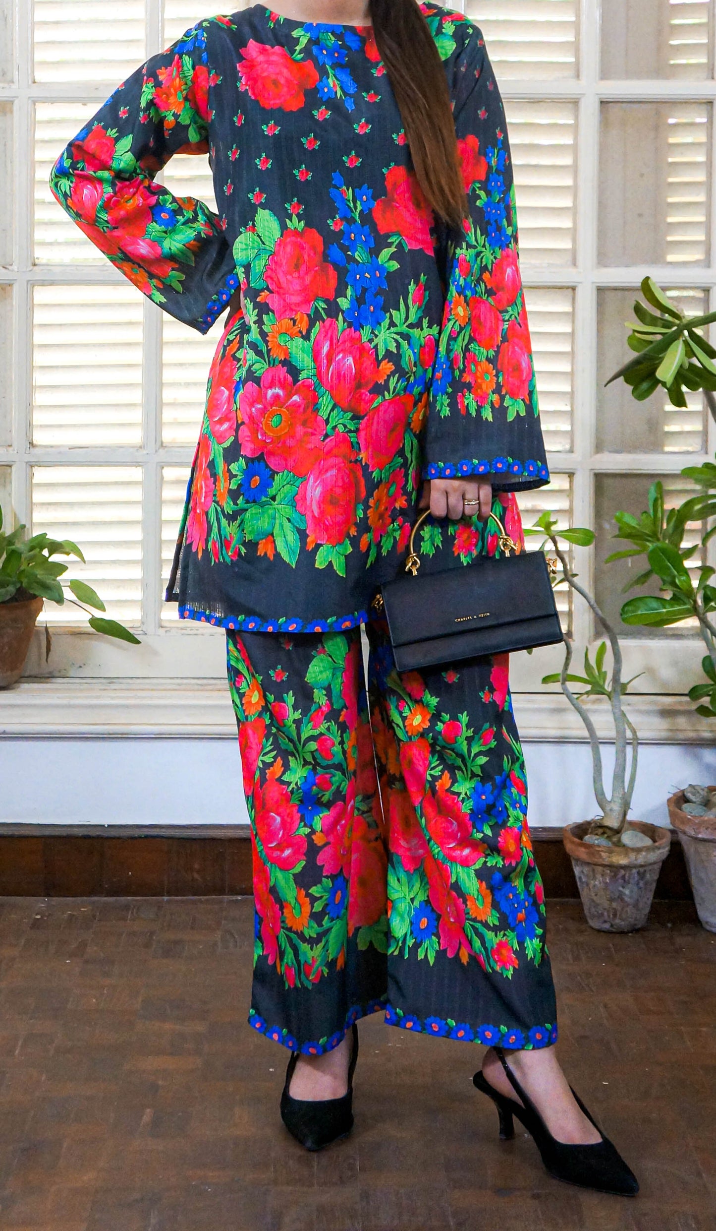 Midnight Bloom Coord Set