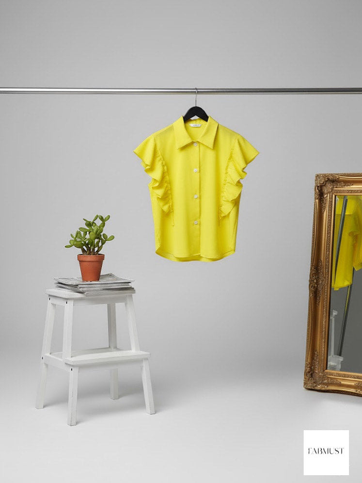 Sunshine ruffle top