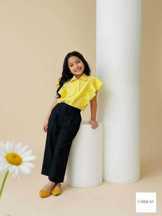 Sunshine ruffle top