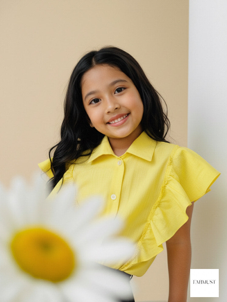 Sunshine ruffle top