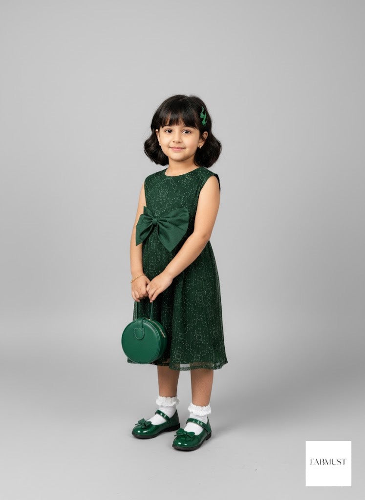 Emerald Bow Charm frock