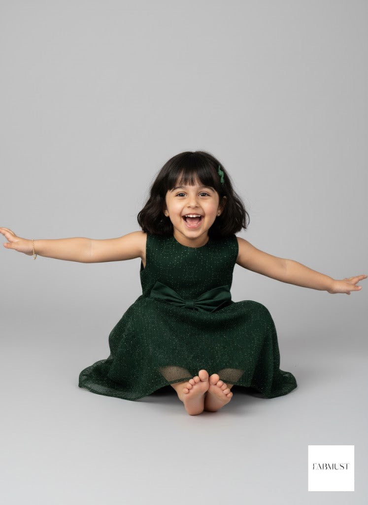 Emerald Bow Charm frock